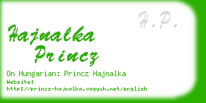 hajnalka princz business card